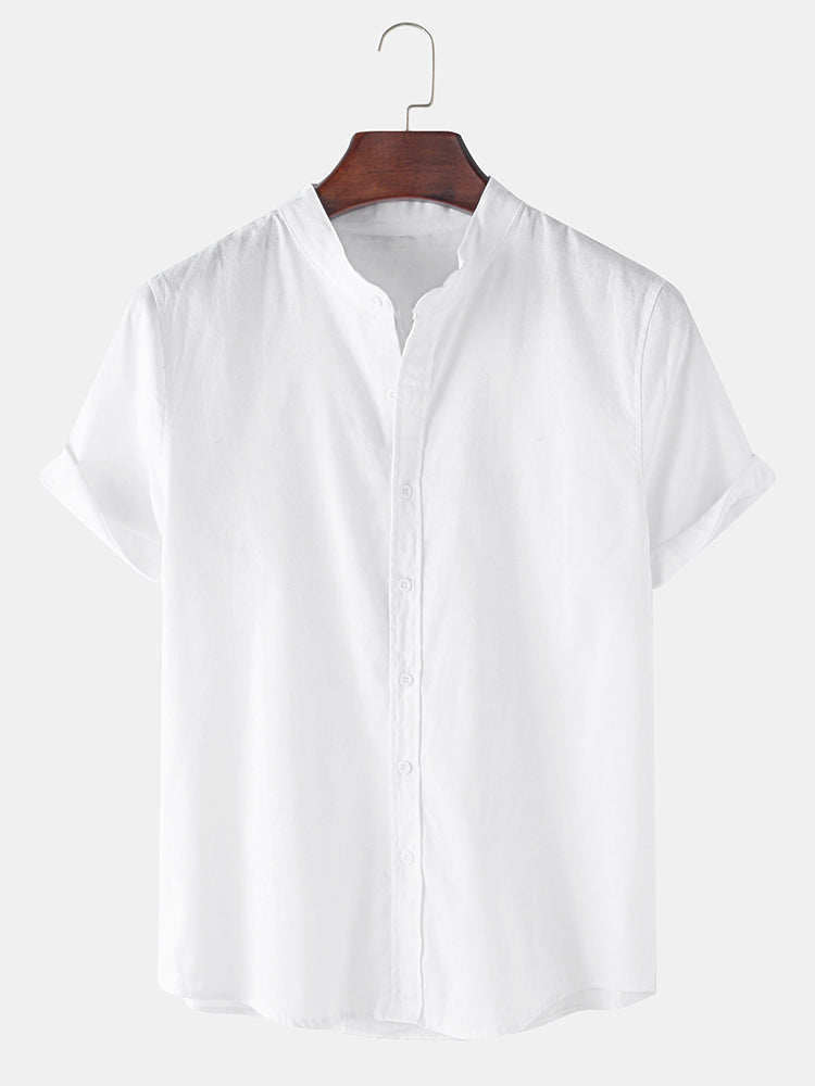 Ensemble Chemise à Manches Courtes à Rayures et Short