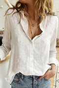 CASSANDRE | Chemisier en Lin Naturel pour Femme - Luviera Fashion