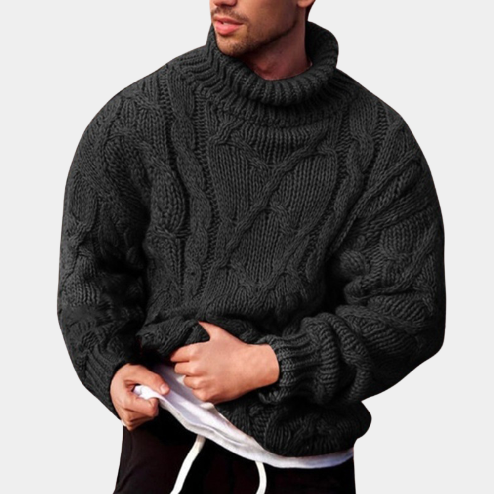 ÉLIO | Pull Laine Confort Col Chaud - Luviera Fashion