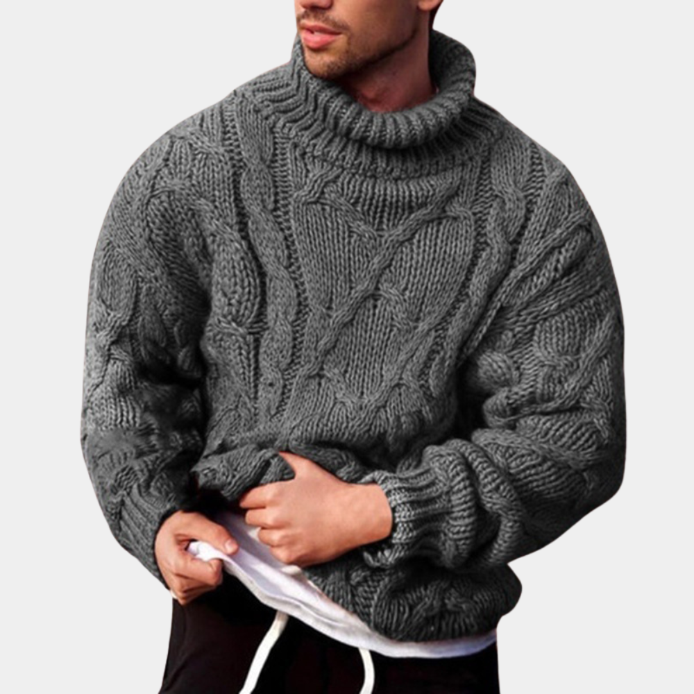ÉLIO | Pull Laine Confort Col Chaud - Luviera Fashion
