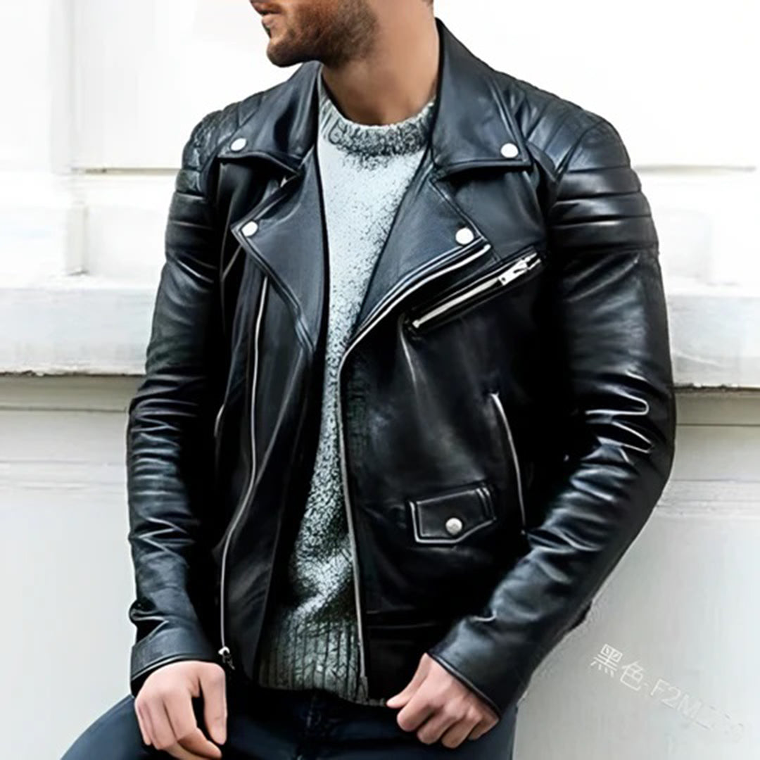 JULES | Blouson en Cuir Moderne - Luviera Fashion