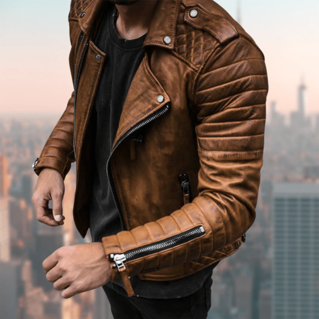 JULES | Blouson en Cuir Moderne - Luviera Fashion