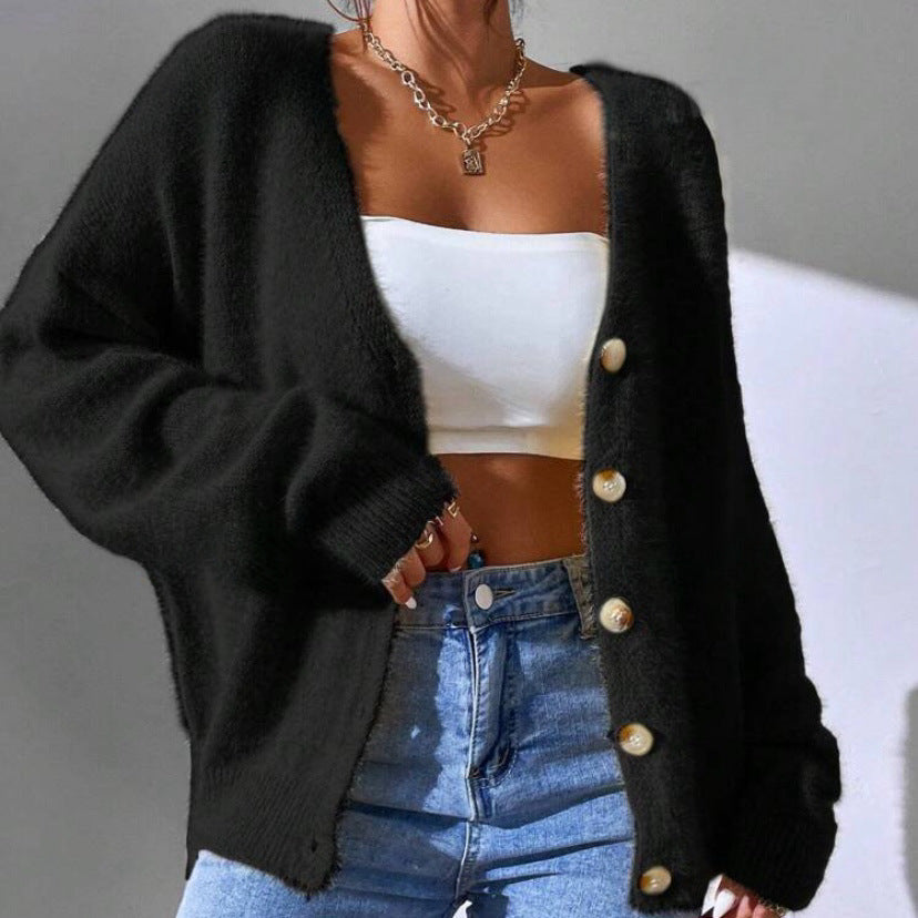 CECILE | Cardigan et vison Montclair de Luxe - Luviera Fashion