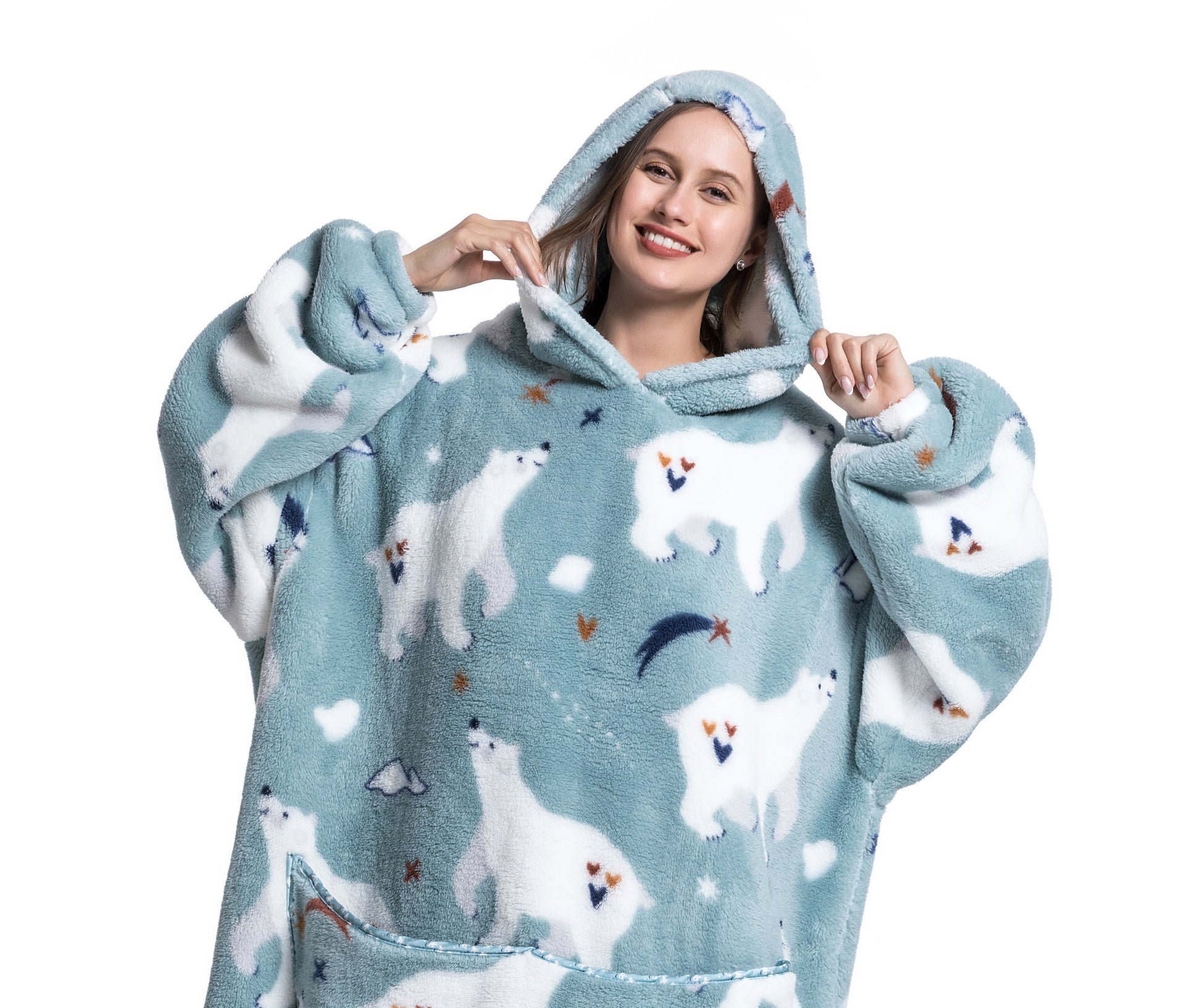 ALIX- Couverture chaude en polaire avec capuche - Luviera Fashion