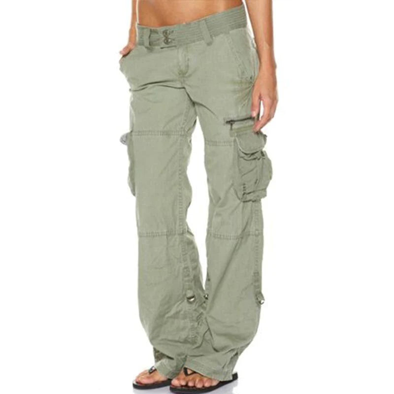 IZARAH | Pantalon cargo féminin avec poches pratiques - Luviera Fashion