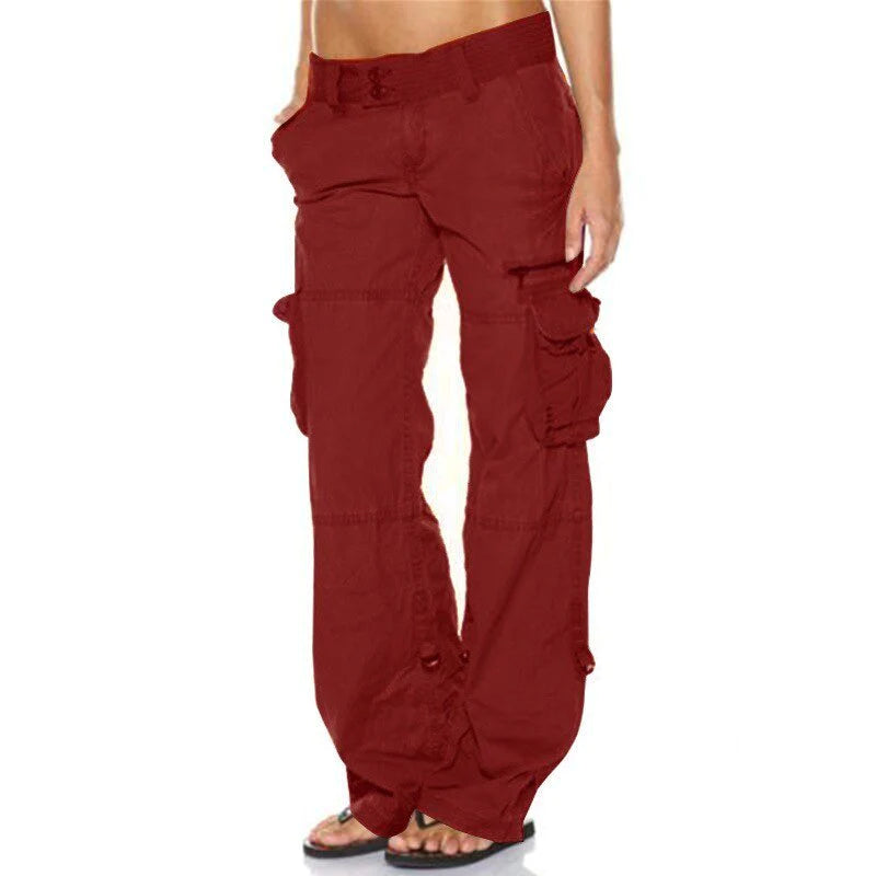 IZARAH | Pantalon cargo féminin avec poches pratiques - Luviera Fashion