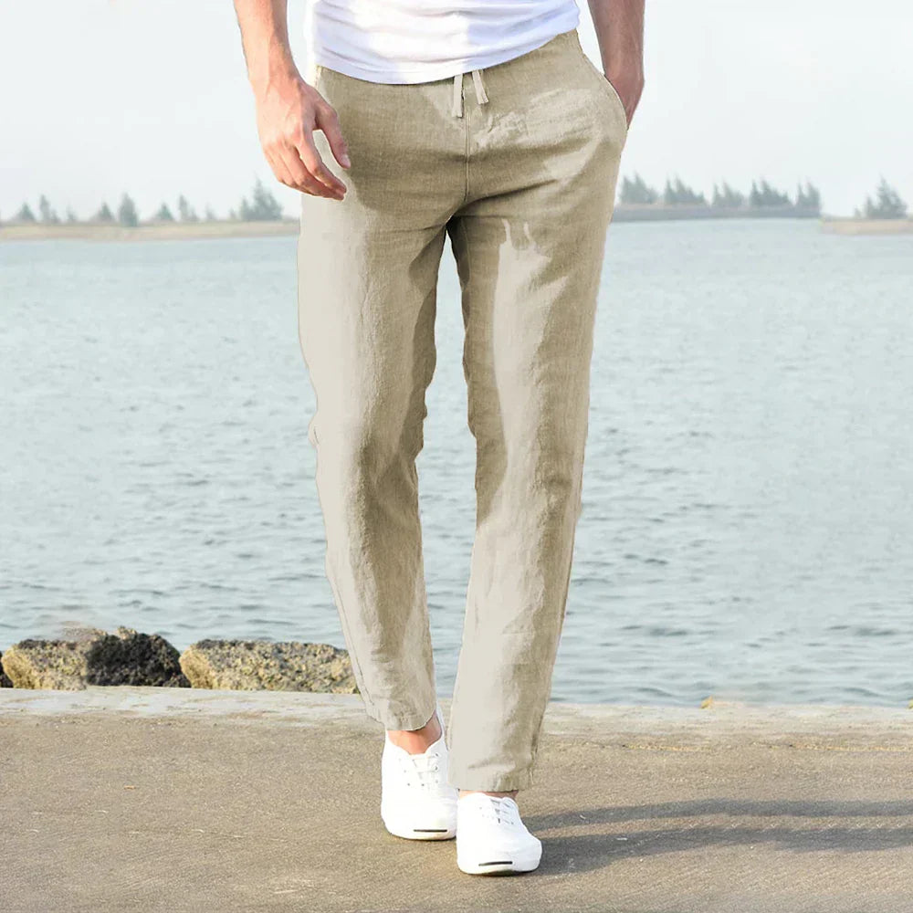 DIMITRIAN | Pantalon d'été en lin confortable pour hommes - Luviera Fashion