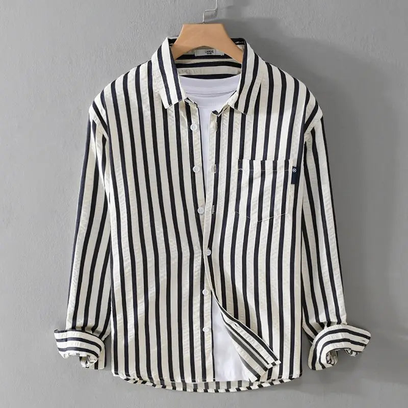 AMÉDÉE | Chemise à rayures pour les hommes - Luviera Fashion
