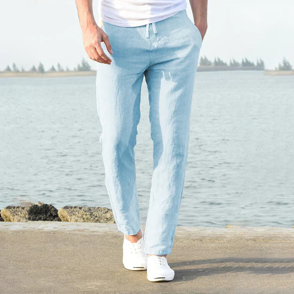 DIMITRIAN | Pantalon d'été en lin confortable pour hommes - Luviera Fashion