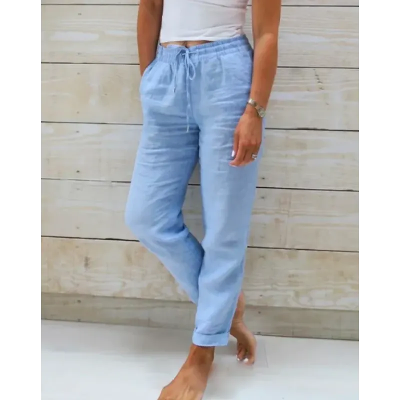 XYZIUS | Pantalon en Lin Luxe pour Femme - Luviera Fashion