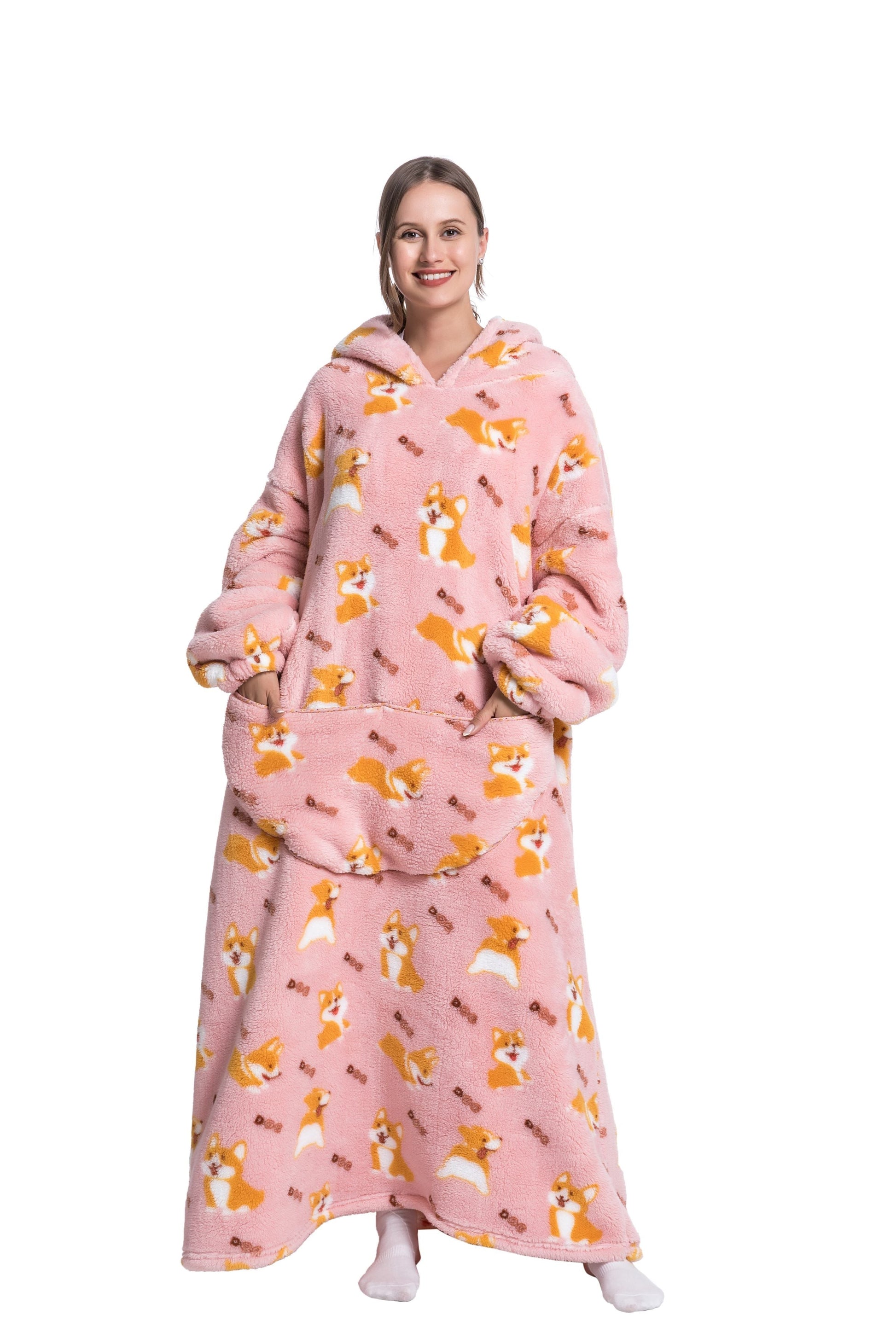 ALIX- Couverture chaude en polaire avec capuche - Luviera Fashion