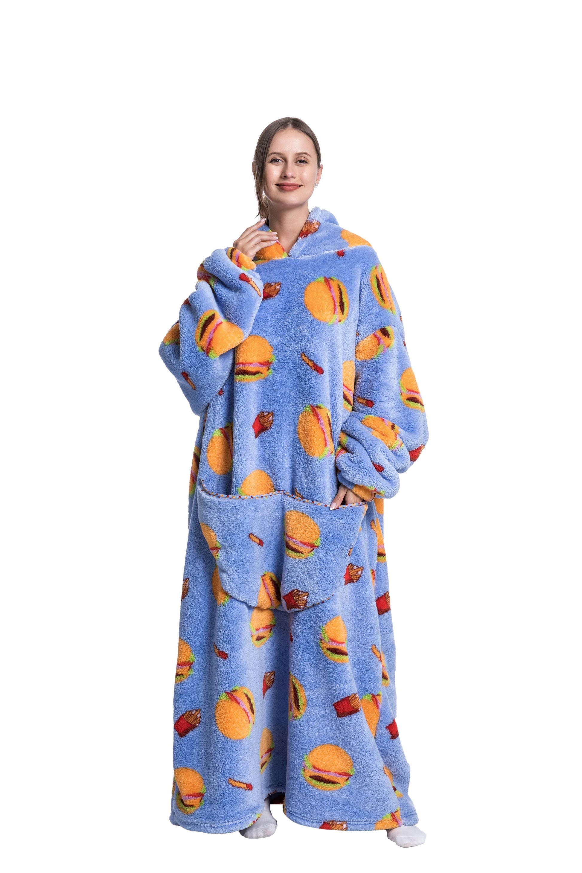ALIX- Couverture chaude en polaire avec capuche - Luviera Fashion