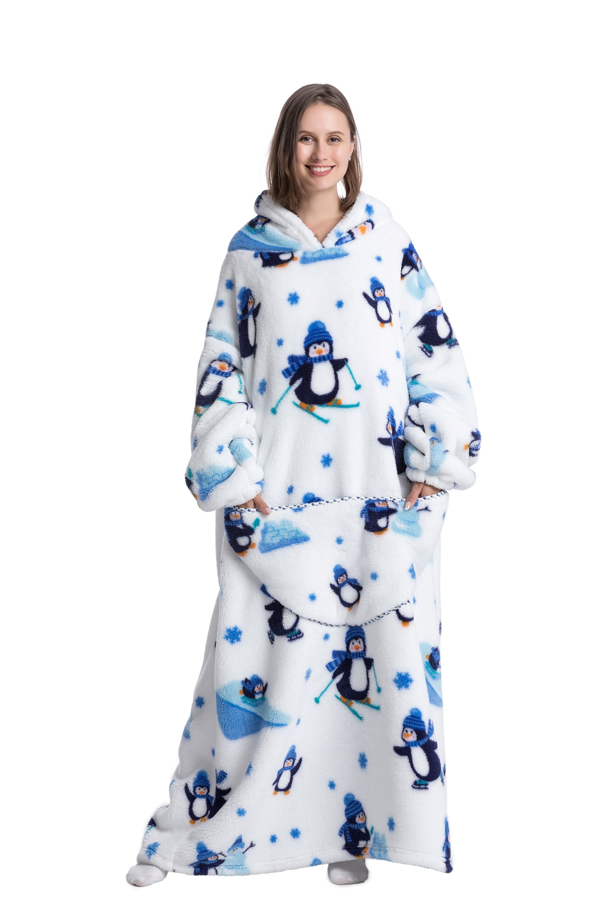 ALIX- Couverture chaude en polaire avec capuche - Luviera Fashion